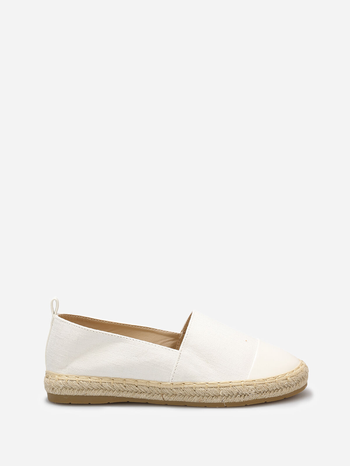 Espadrilles à détails en simili- Blanc