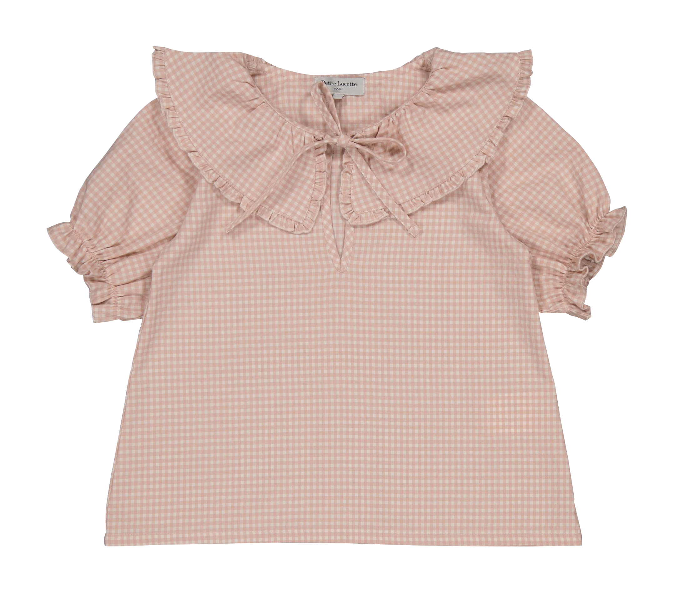 ANAEL - Blouse vichy en coton mélangé| Rose