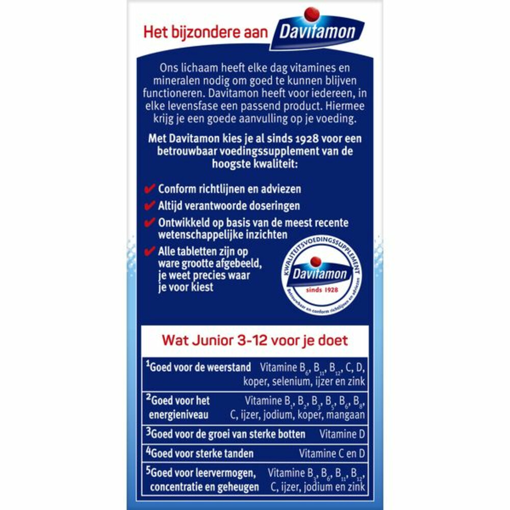 2x Davitamon Junior 3+ Kauwvitamines Framboos60 kauwtabletten