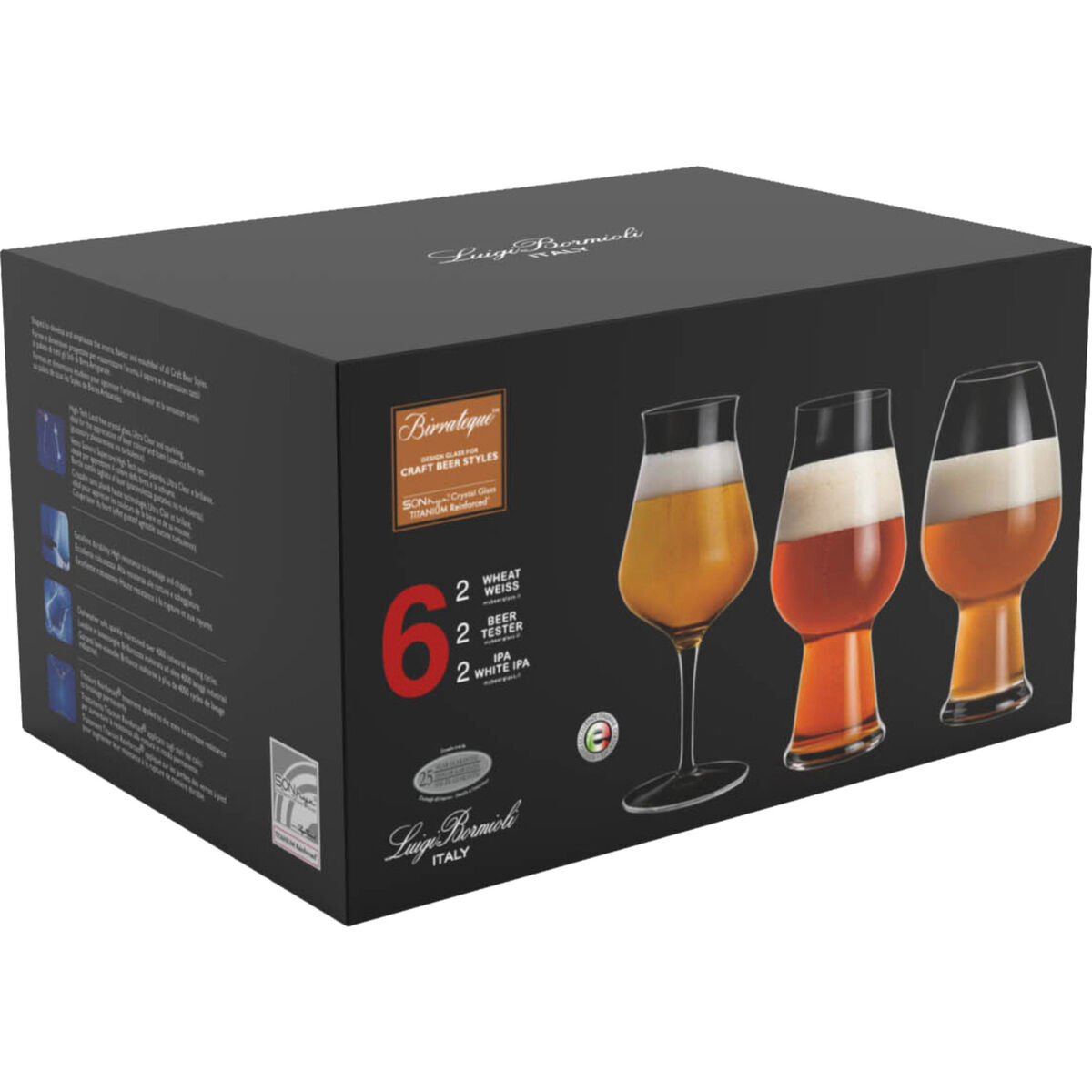 Birrateque ølglass 6 deler