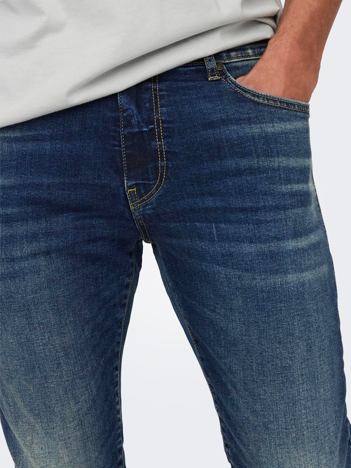 ONSLOOM Mittlere Taille Slim Fit Jeans Medium Blue Denim