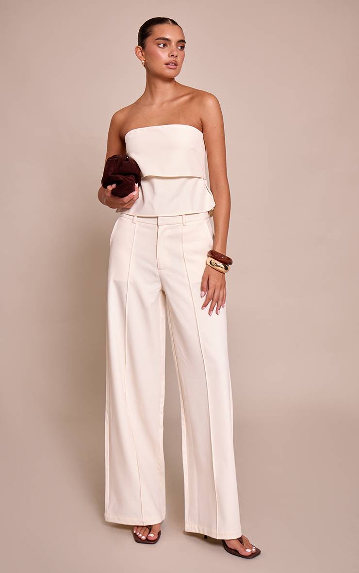 Crème Haut Bandeau Ajusté À Revers