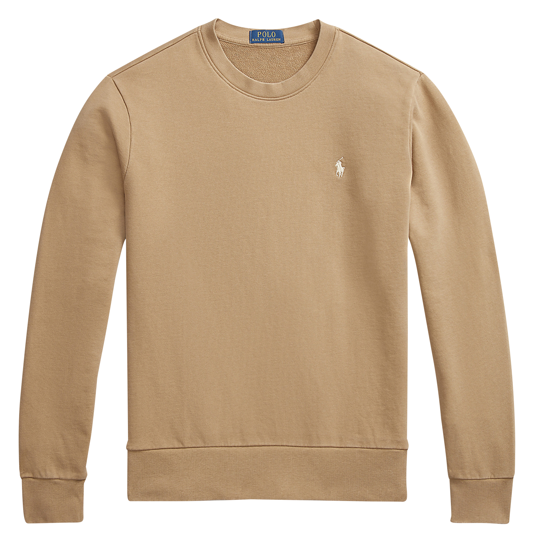 Sweat droit col rond en coton | Kaki