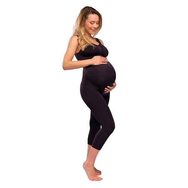 Graviditets Legging 3/4 Sort - Carriwell