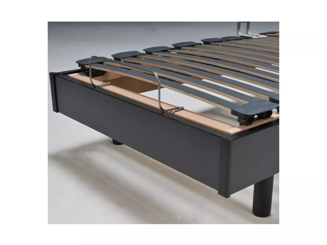 Ensemble 2 sommiers relaxation électrique FLEXPUR 80x200 / Noir