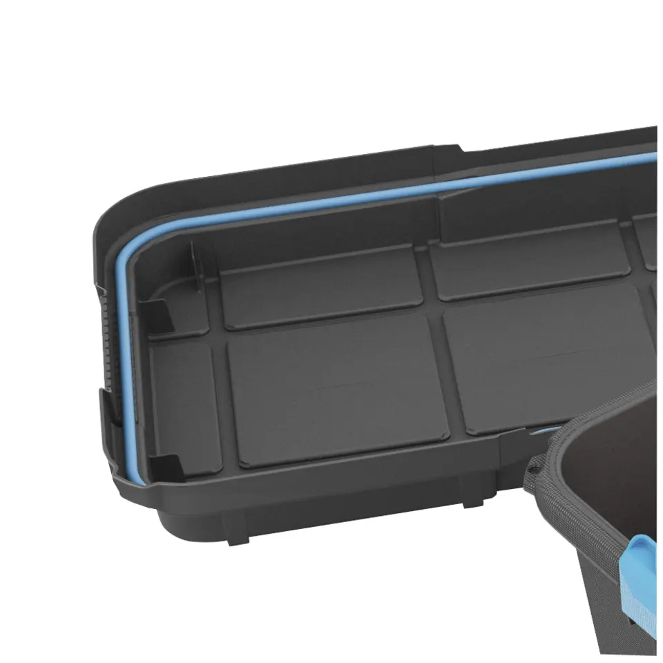 KIS Scuba Opbergbox L - 80L - zwart/blauwe clips
