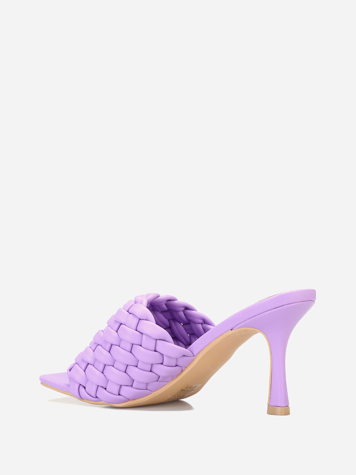 Mules à bride effet tressé- Violet