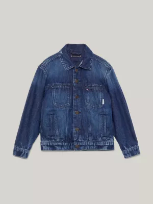 Jaqueta jeans essencial oversized estilo caminhoneiro