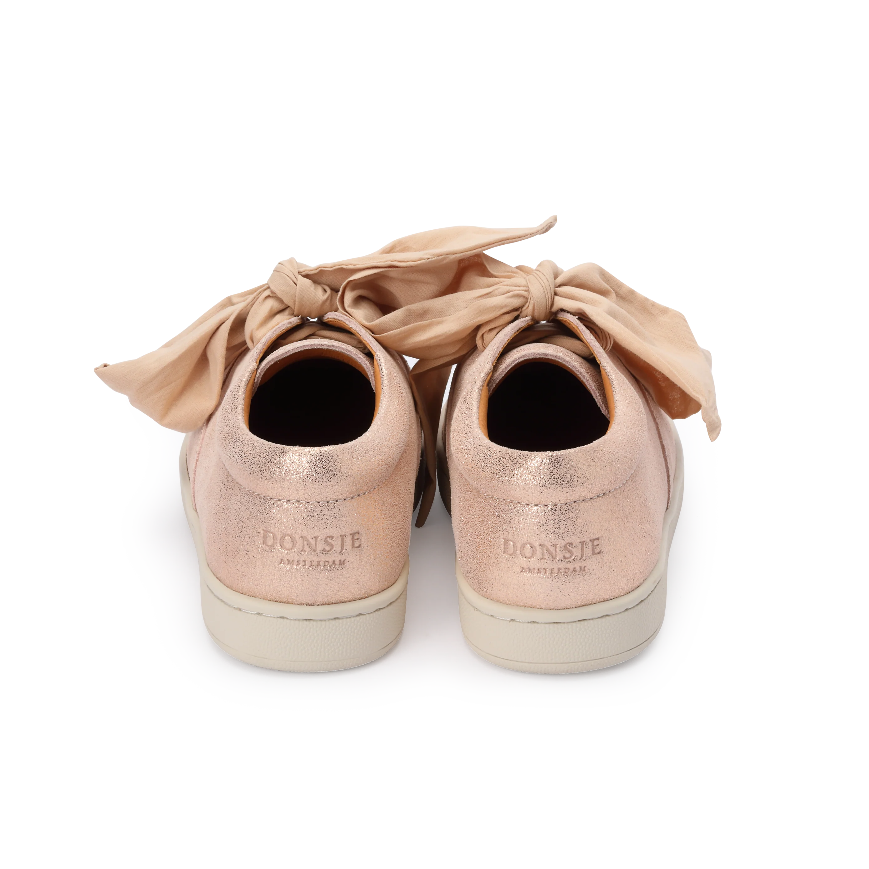 Emilia Organza Sneakers | Powder Metallic Leather