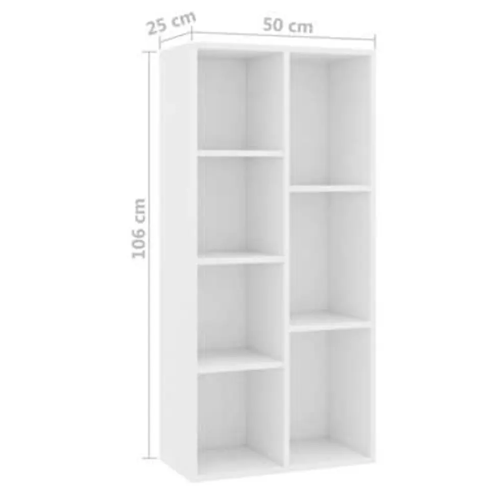 vidaXL - Boekenkast - Wit - Bewerkt hout