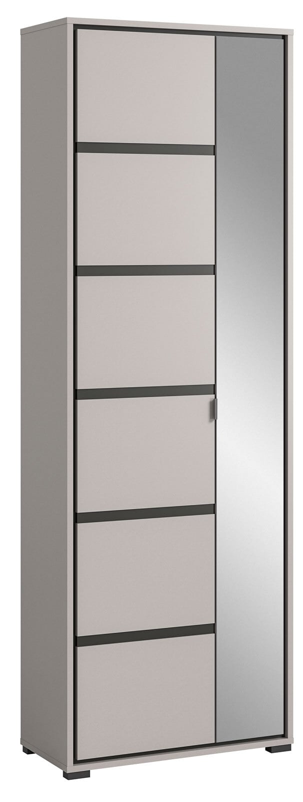 Garderobenschrank Jaru Grau Nachbildung/Schwarz B/H/T 65x196x37