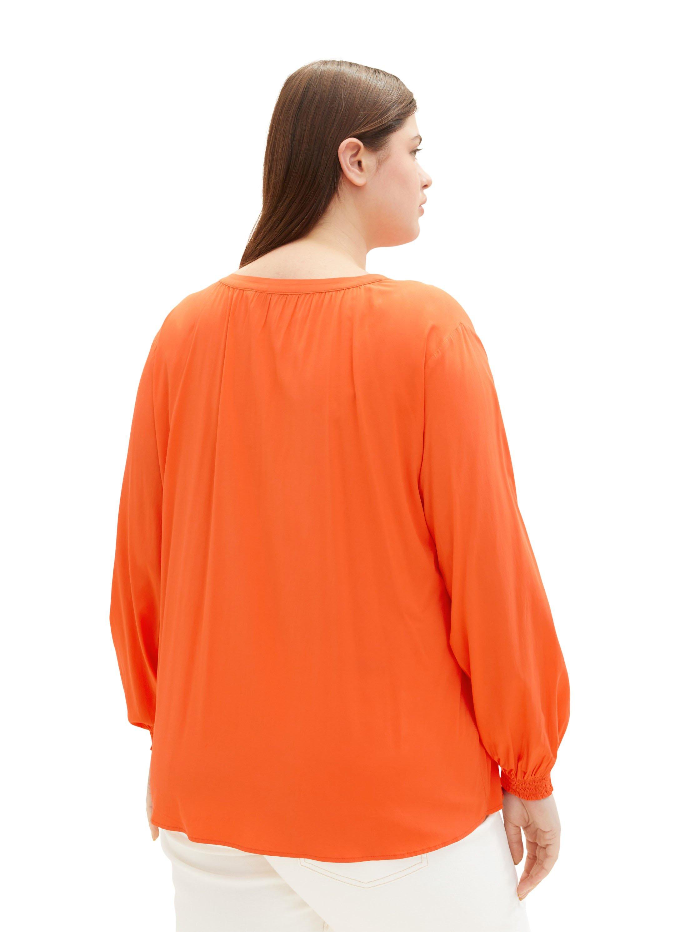 Bluse mit gesmokten Ärmelbündchen