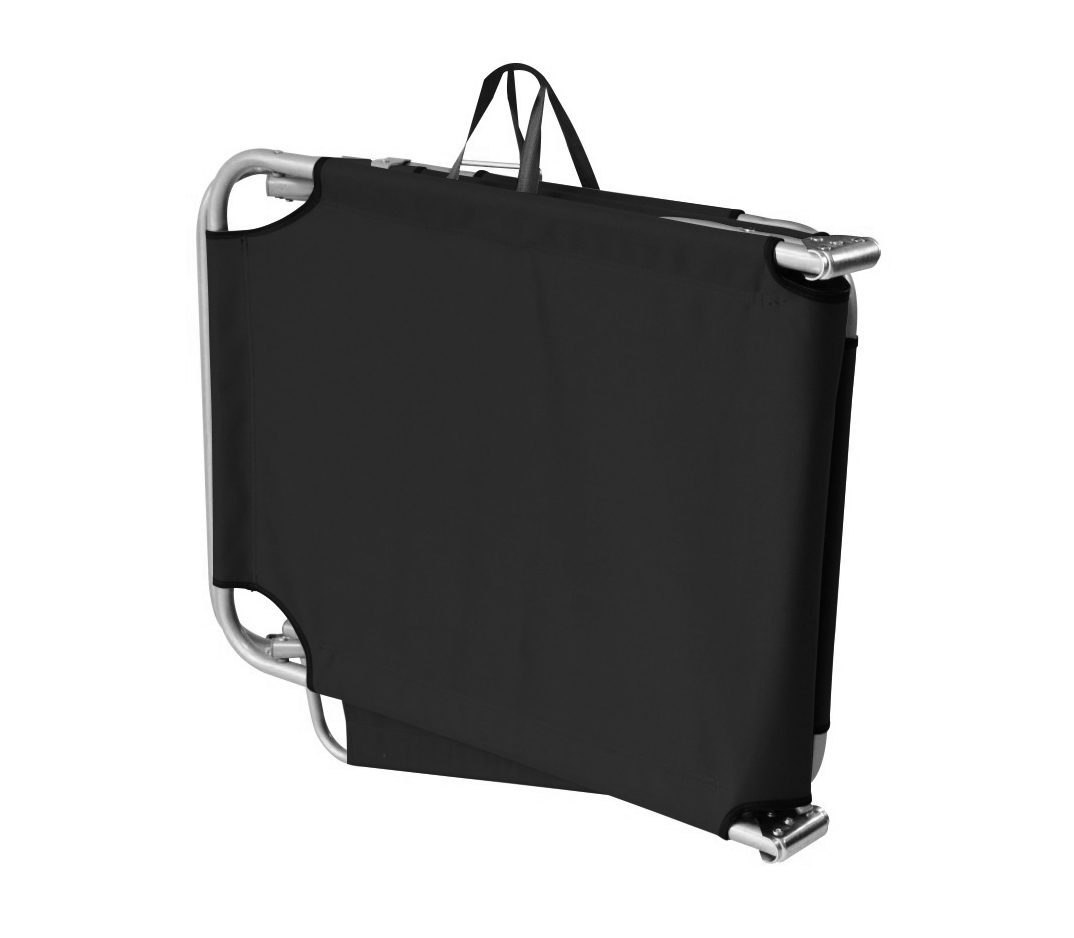 Liegestuhl LETTINO 2er Set schwarz