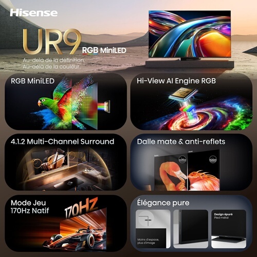 TV LED Hisense RGB Mini LED 65UR9S 164 cm 2026