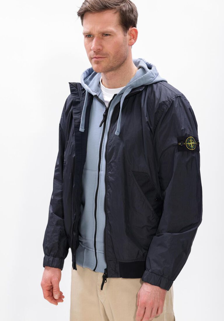 donkerblauwe stone island gewatteerde jas jacket s0a23