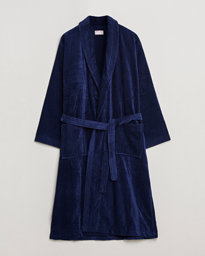Derek Rose Cotton Velour Gown White