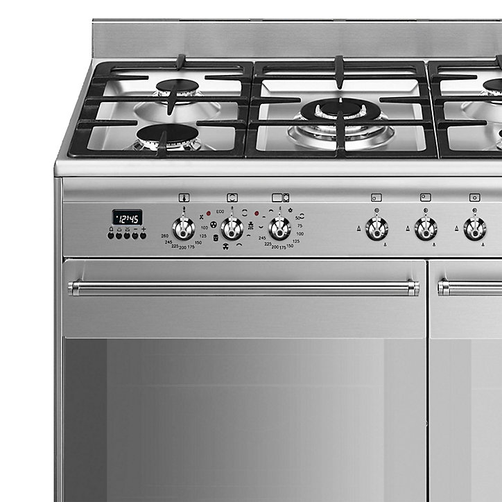 Piano de cuisson gaz 79L Concerto L. 90 x H. 90 cm SCB92MX8 Smeg inox