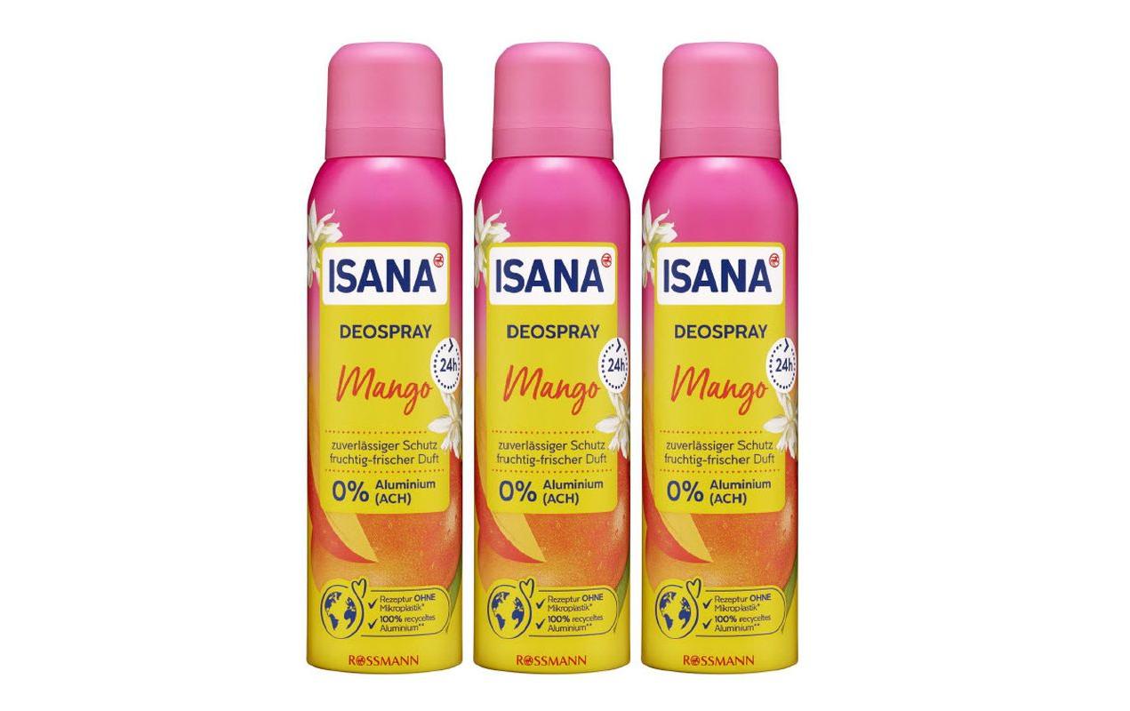 Deo Spray Mango 3 x 150 mlFruchtiges Deo ohne Aluminium und Mikroplastik