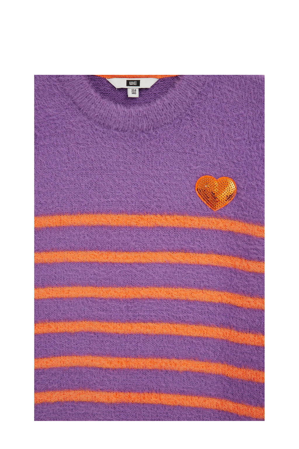 WE Fashion gebreide trui paars