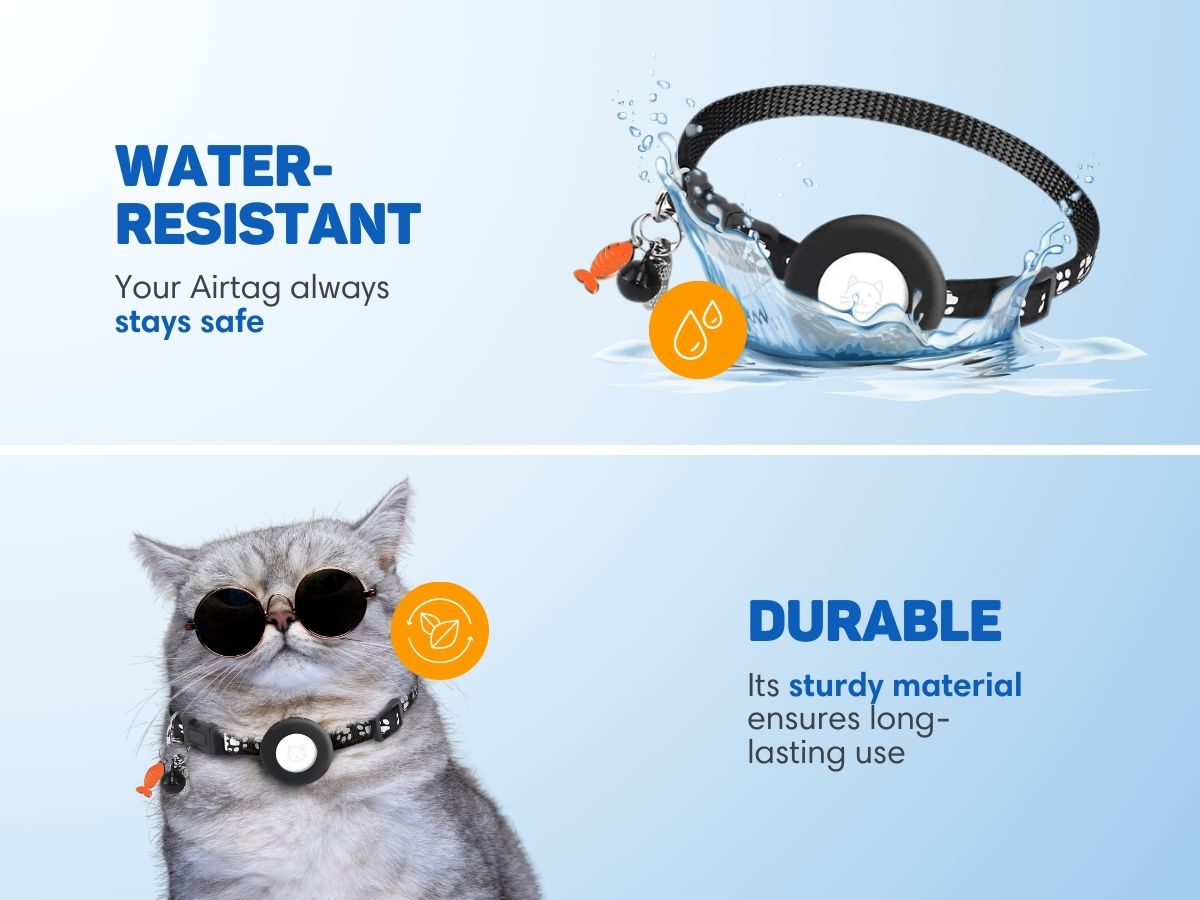 Vulpes Goods Apple AirTag kattenhalsband - Maat S