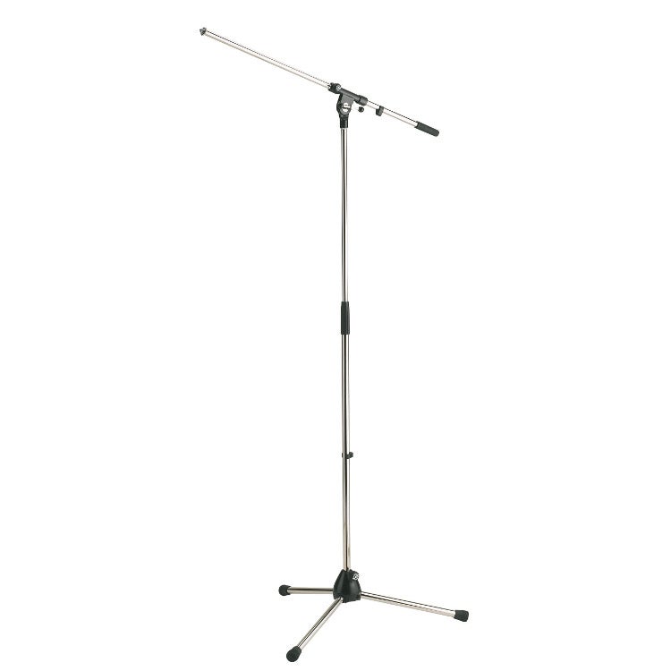 Konig & Meyer 21020 microfoonstandaard geruisloos met arm nikkel