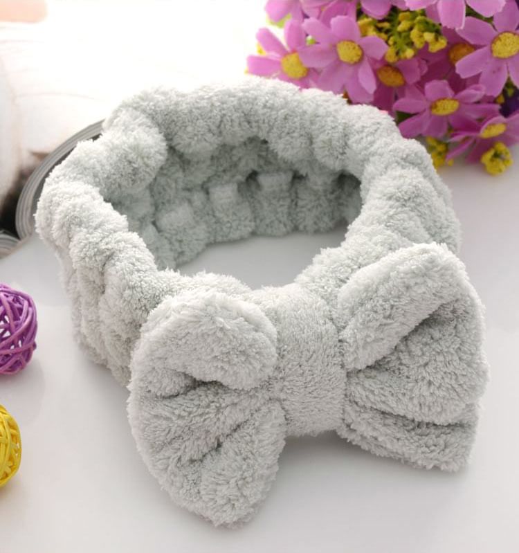 Miumi - Bow Coral Fleece Gezichtsreiniger Hoofdband