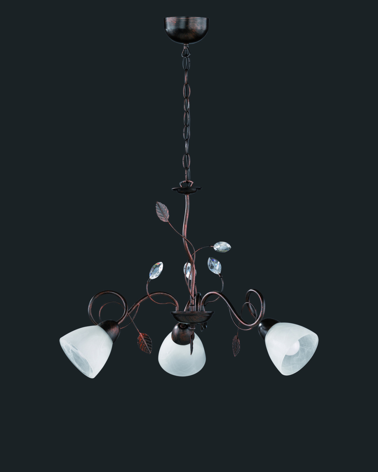 Deckenleuchte KRONE TRADITIO - 3-flammig - 150 cm