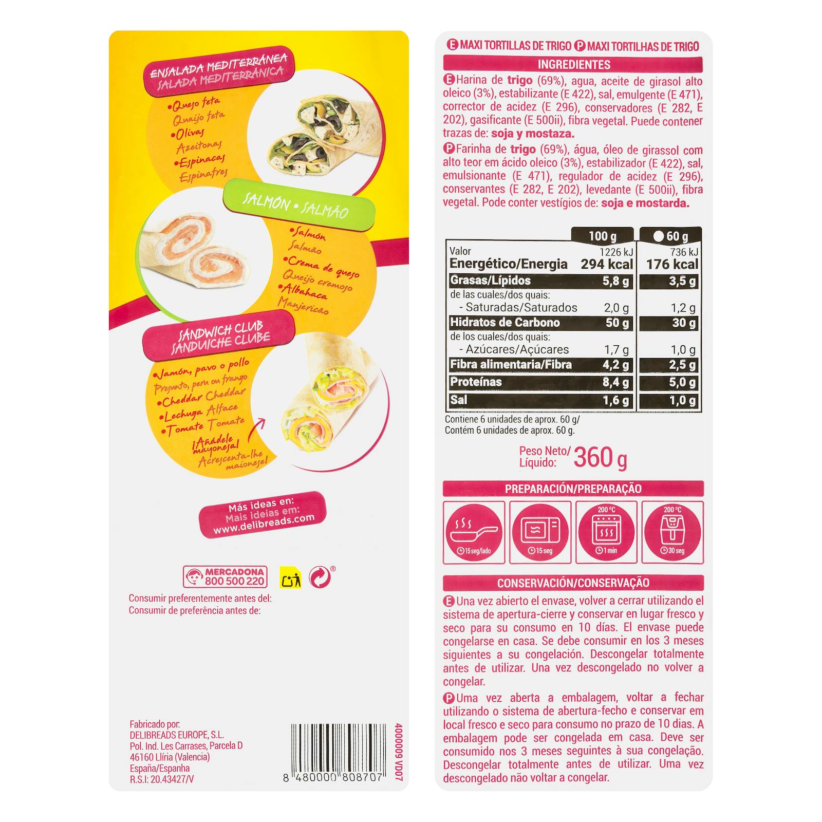 Tortillas de blé Maxi Hacendado