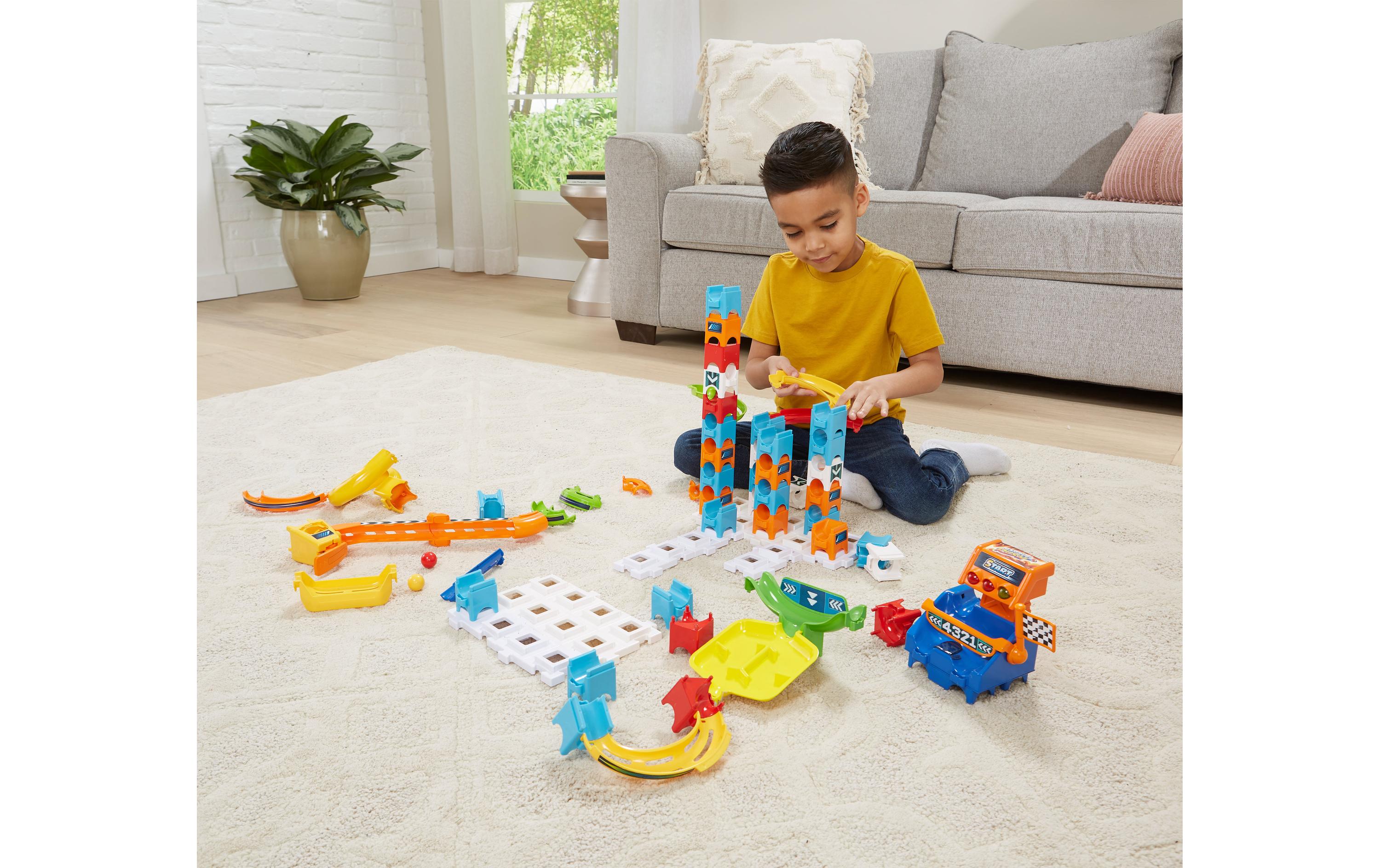 Kugelbahn Racing Set M200E -DE-Interaktives Kugelbahn-Set mit 5 bedruckten Kugeln