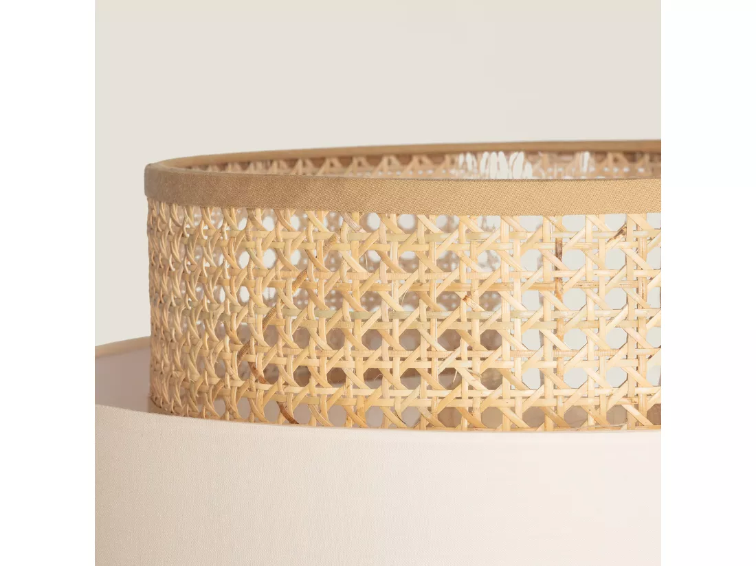 Lampadaire Métal et Tissu Amaia Beige