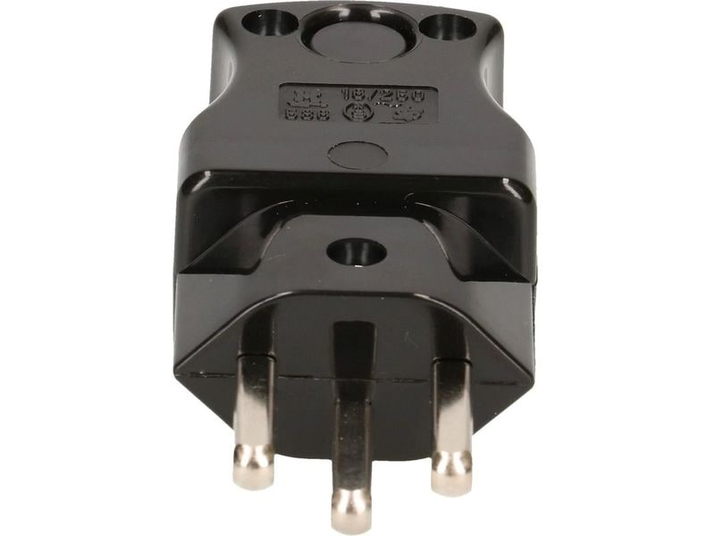 Max Hauri Stecker T23 - Schwarz Typ 23 Netzstecker