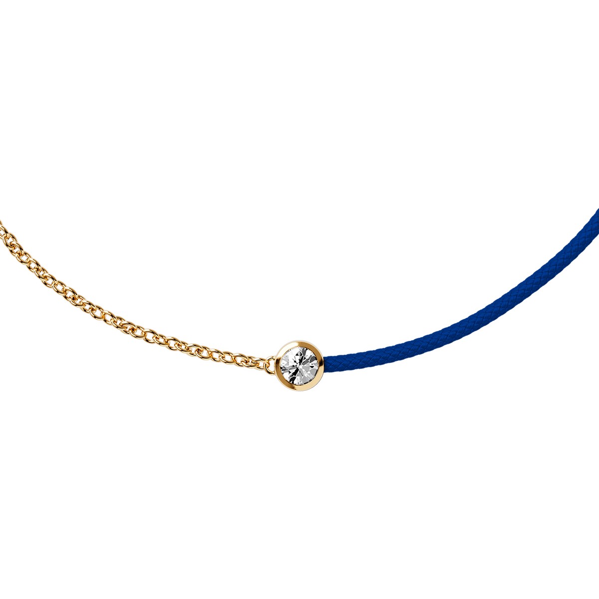 Bracelet Diamond - Argent & diamant - Bleu foncé