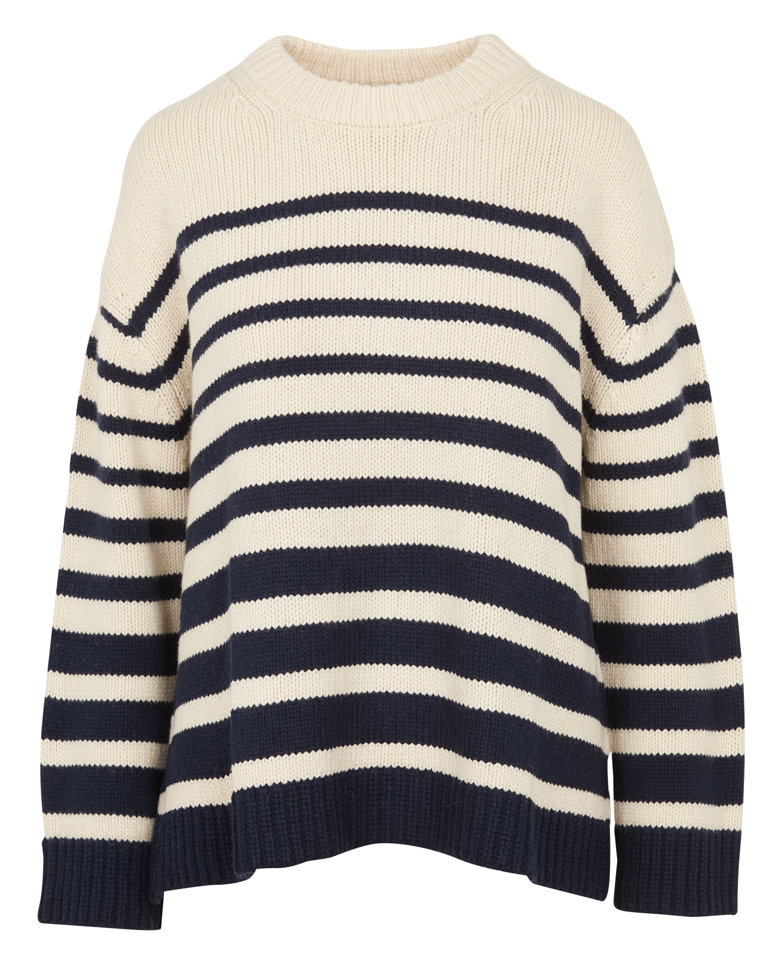 PULL POPEYE - Pull col rond rayé en laine mélangée | Blanc