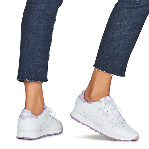 Reebok Classic - CLASSIC LEATHER - Blanc / Violet