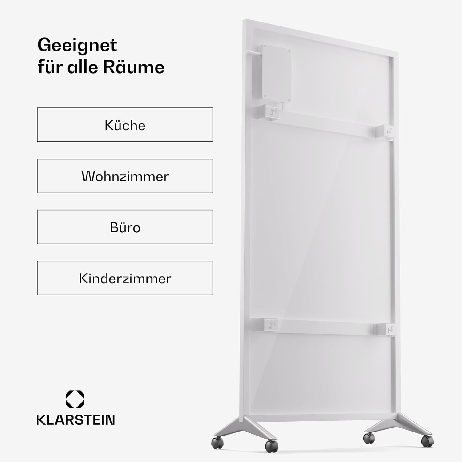 Klarstein Infrarotheizung mit Thermostat, 1200W Elektroheizung, Smart Home Infrarotheizung zur Wandmontage, IR mit App-Steuerung & Erkennung Offener Fenster, Effizienter Feuchtraum Heizkörper CO2-Frei