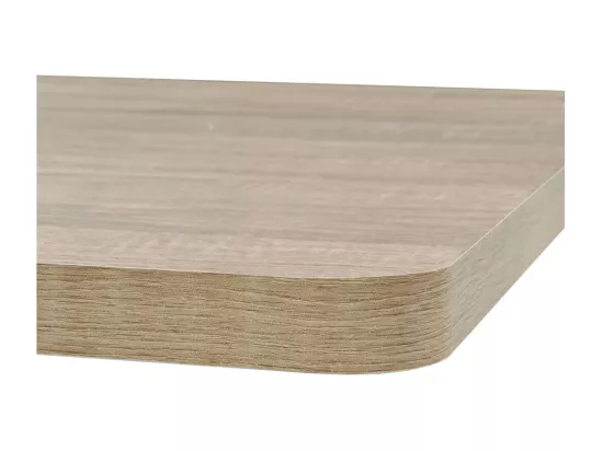 Table de bistro MDF et acier Carré 80x80x75 cm Couleur de chêne