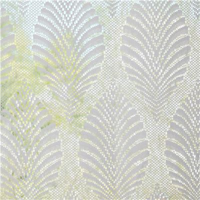 Voilages droits motif feuilles de palme - La paire