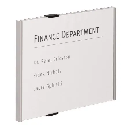 Durable 480723 Türschild Info Sign, 297 x 210 mm (DIN A4 quer), metallic silber