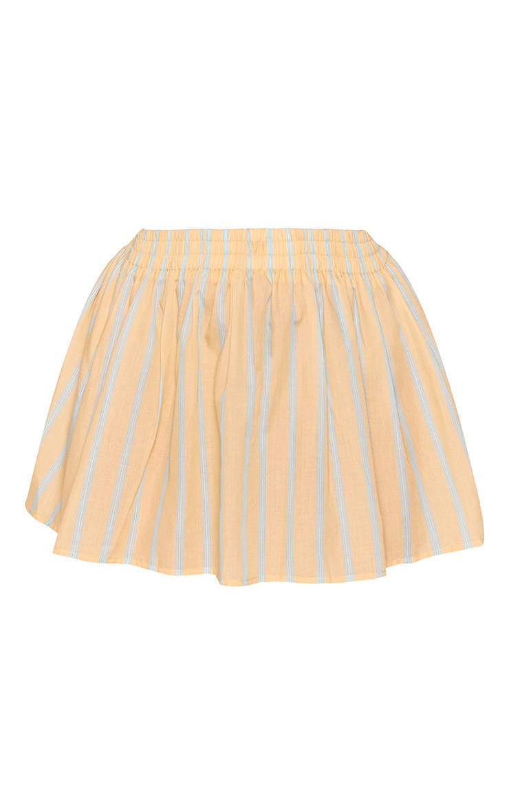 Jaune Jupe Mini Plissée À Rayures Multicolores Shape - Ensemble Coordonné