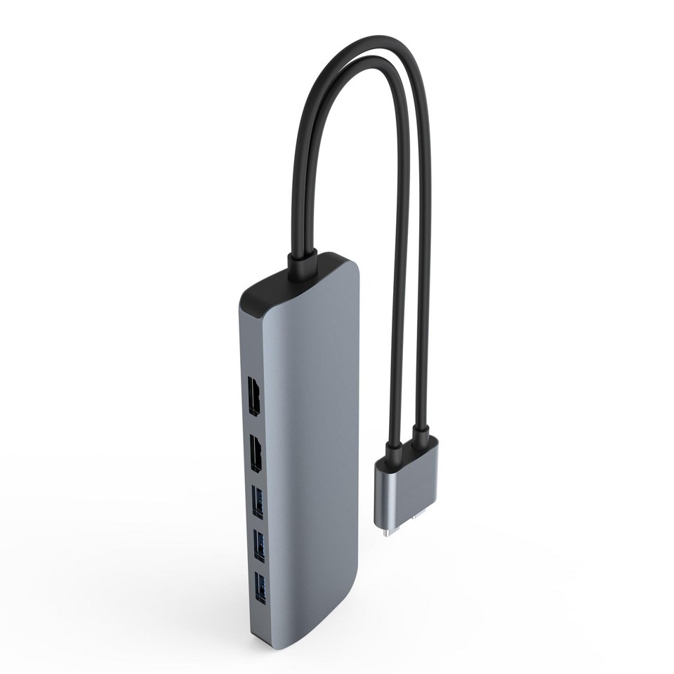 Hyper - HyperDrive VIPER 10-in-2, dual 4K60Hz HDMI for MacBook Pro/Air & any USB-C device, Ethernet, 3.5mm Audio Jack
