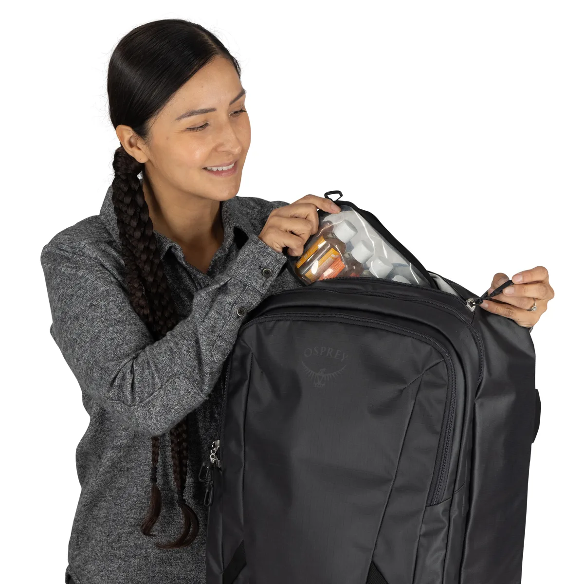 Osprey Transporter Wheeled Carry On Raven Black/black