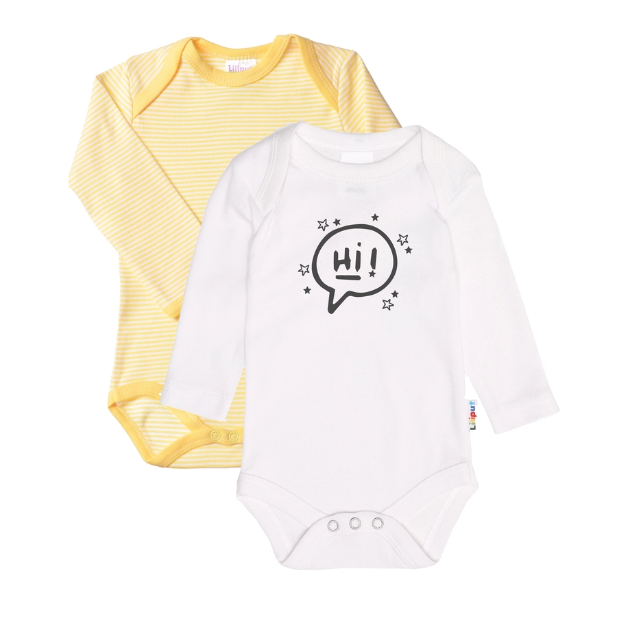 Liliput Langarmbody 2er-Pack gelb und weiß