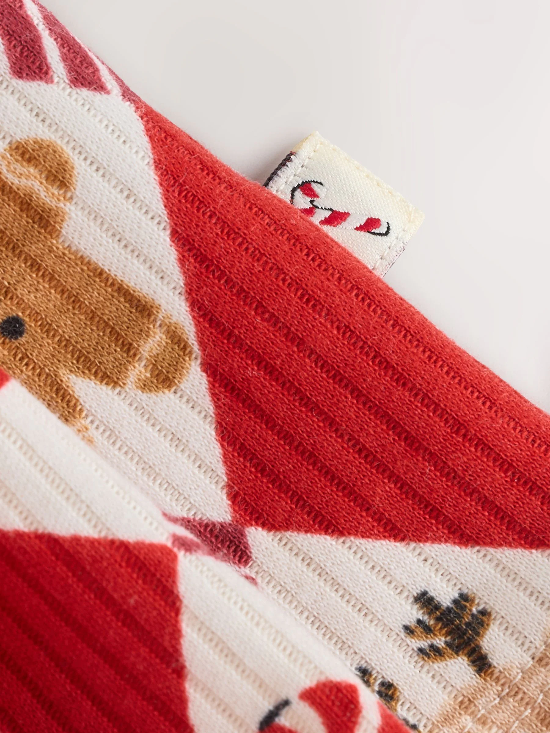 Rood/Roze Harlequin personage - Jersey babyjurk met kerstprint (0mnd -2jr)