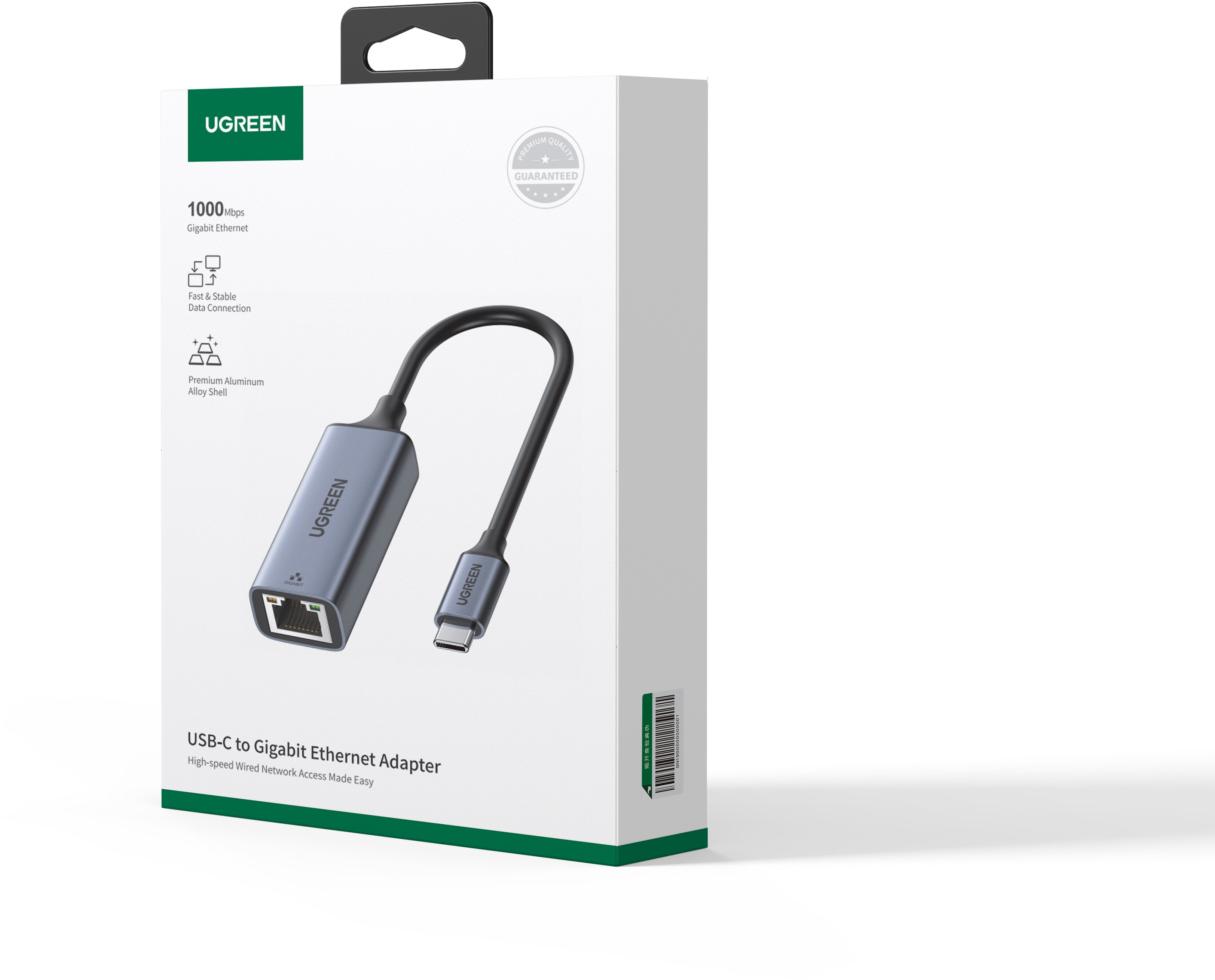 USB C 3.1 auf RJ45 Ethernet LAN Adapter (1000 Mbit/s) - Silber