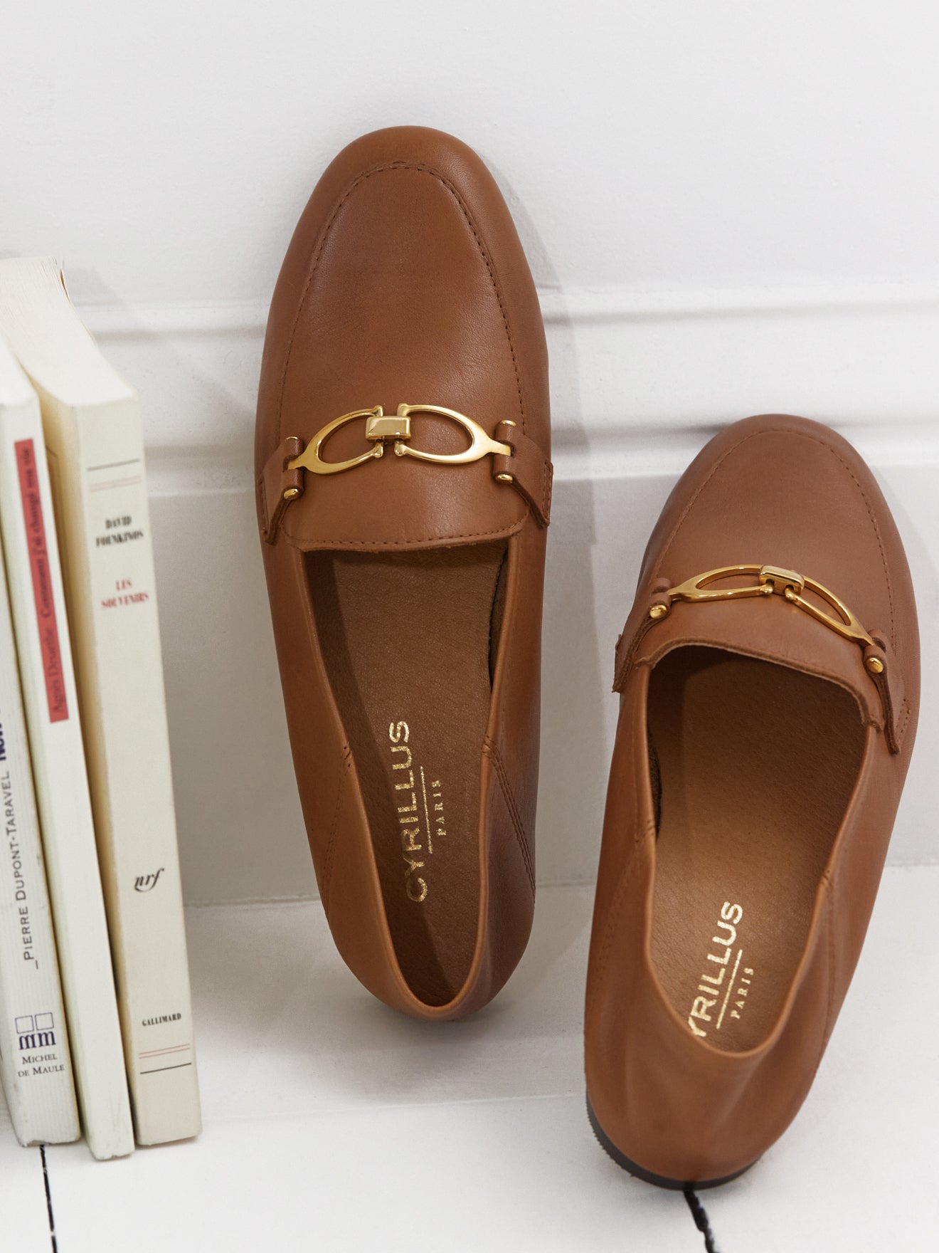 Mocassins bijou cuir femme