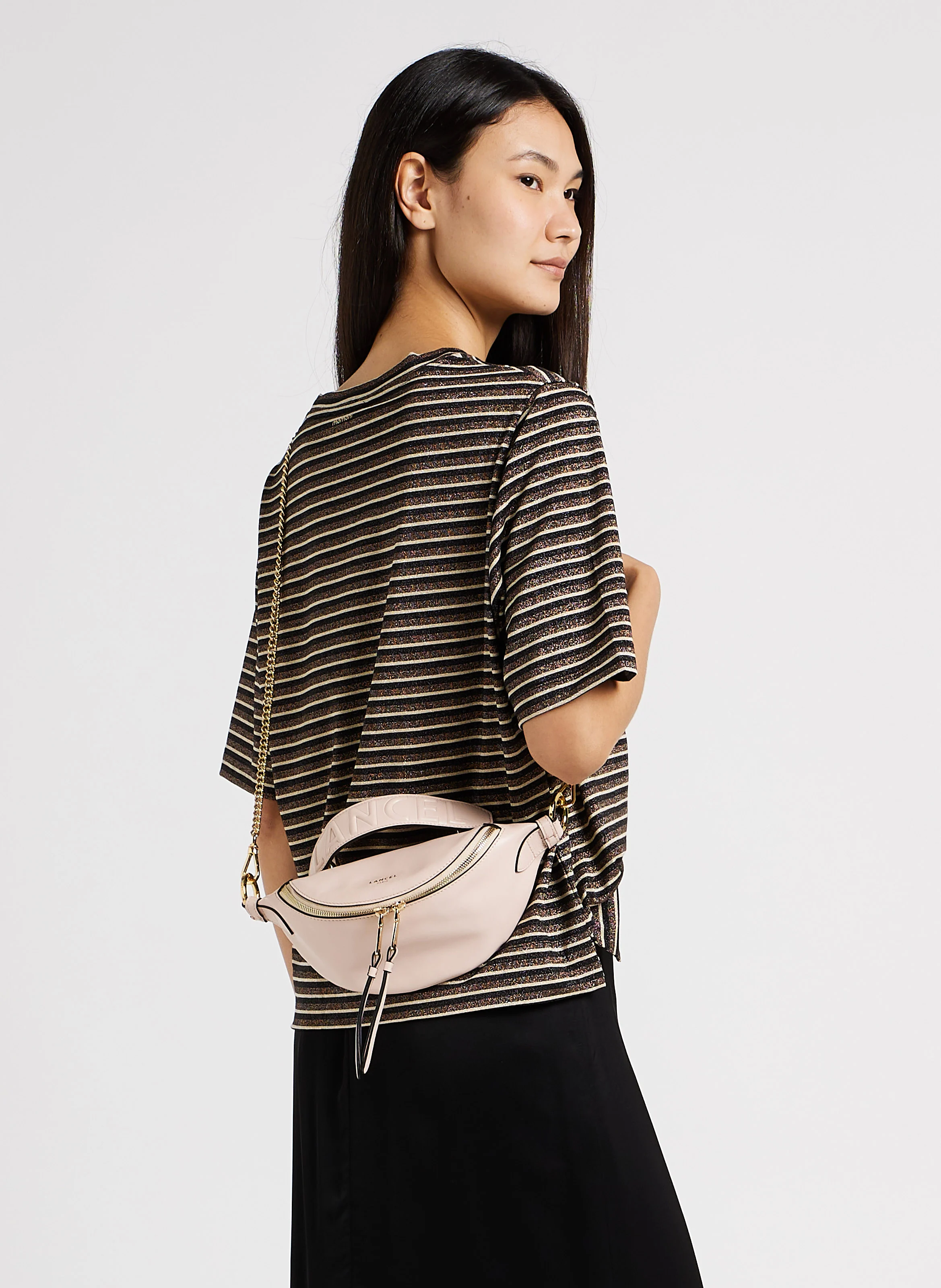 ORIGAMI MINI - Sac bandoulière en cuir| Rose