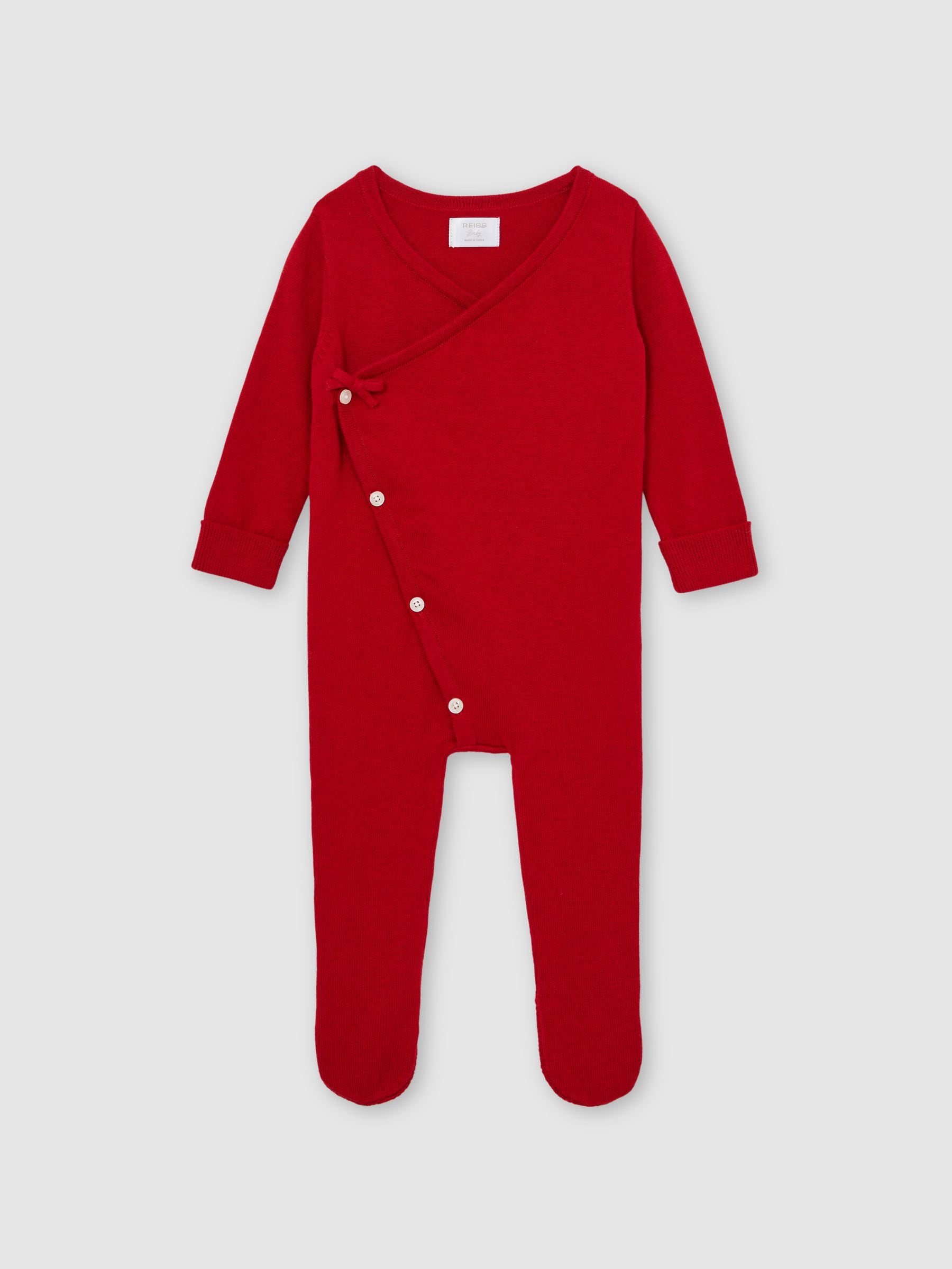 Reiss Frannie Wrap-Front Sleepsuit with Cashmere