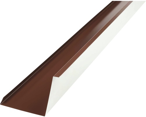 PRECIT wandaansluitplaat voor metalen tegels, chocoladebruin RAL 8017, 1000 mm x 100 mm x 115 mm