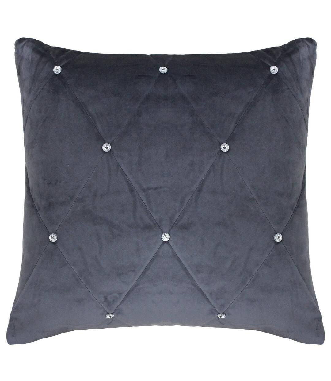 Riva Home Diamante - Housse de coussin (Gris foncé) (55x55cm) - UTRV357