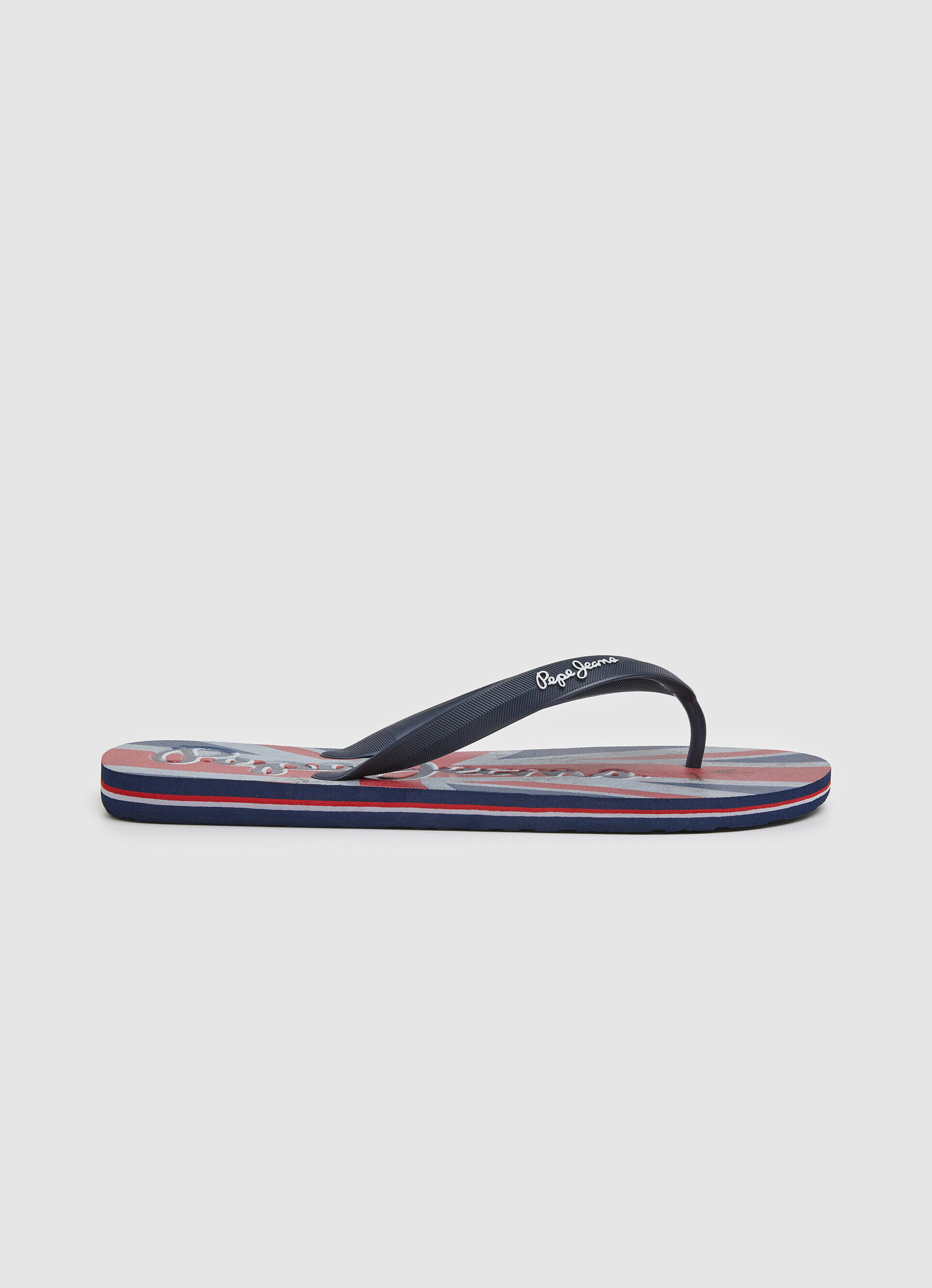 Chinelo de praia com a bandeira do Havaí - azul jeans escuro
